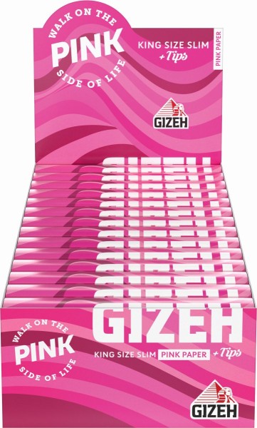 Gizeh Papier Pink King Size Slim + Tips
